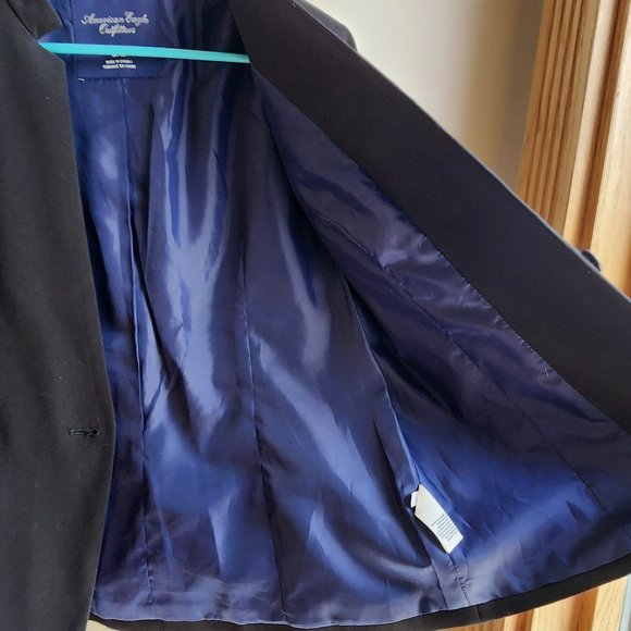 American Eagle Outfitters Dark Navy Suit Jacket Size Medium - Picture 15 of 16